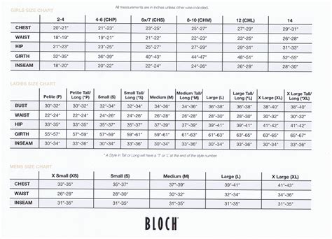 bloch tights sizing|bloch leotard size chart.